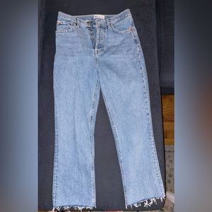 Zara high waisted crop jeans